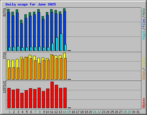 Daily usage for June 2025