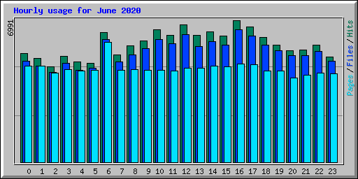Hourly usage for June 2020