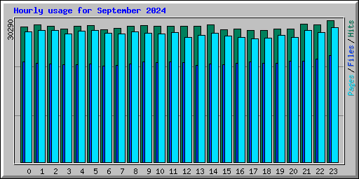 Hourly usage for September 2024